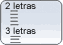 Listado palabras en columna por número de letras